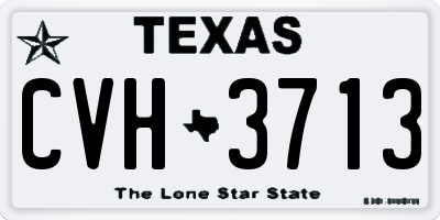 TX license plate CVH3713