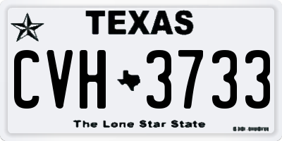 TX license plate CVH3733
