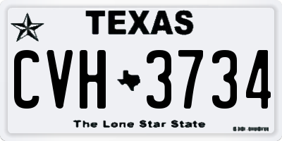 TX license plate CVH3734