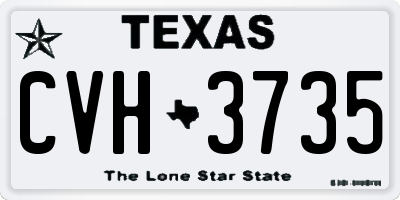 TX license plate CVH3735