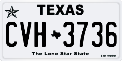TX license plate CVH3736