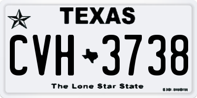 TX license plate CVH3738