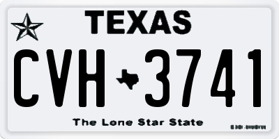 TX license plate CVH3741
