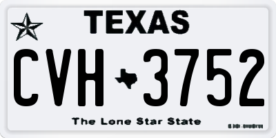 TX license plate CVH3752
