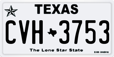 TX license plate CVH3753
