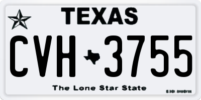 TX license plate CVH3755