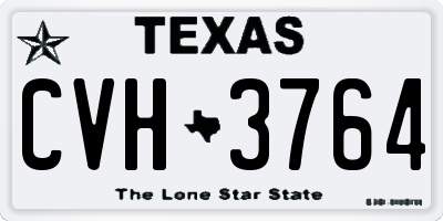TX license plate CVH3764