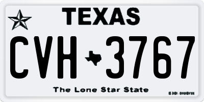 TX license plate CVH3767