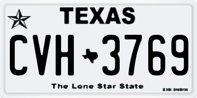 TX license plate CVH3769