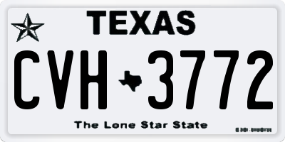 TX license plate CVH3772