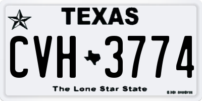 TX license plate CVH3774