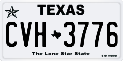 TX license plate CVH3776