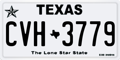 TX license plate CVH3779