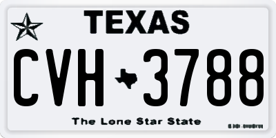 TX license plate CVH3788