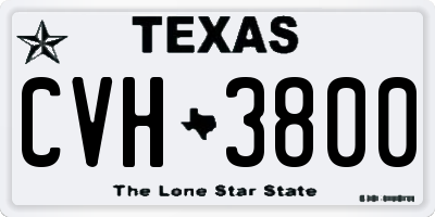 TX license plate CVH3800