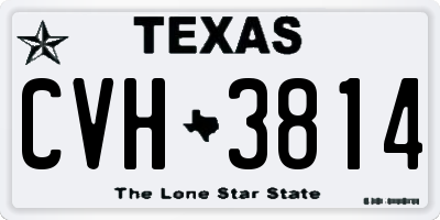 TX license plate CVH3814
