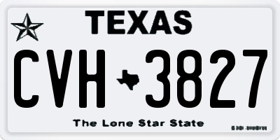 TX license plate CVH3827