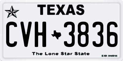 TX license plate CVH3836