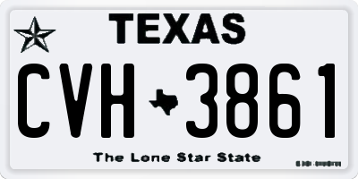 TX license plate CVH3861