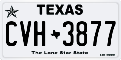 TX license plate CVH3877