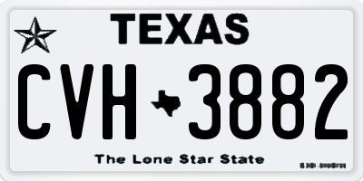TX license plate CVH3882