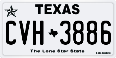 TX license plate CVH3886