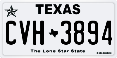 TX license plate CVH3894