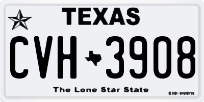 TX license plate CVH3908