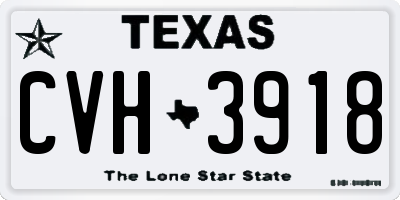 TX license plate CVH3918