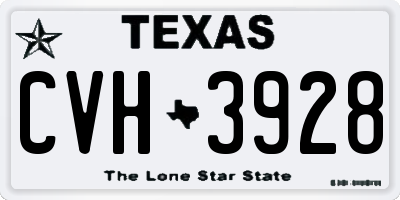 TX license plate CVH3928
