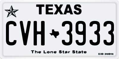 TX license plate CVH3933