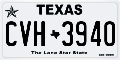 TX license plate CVH3940