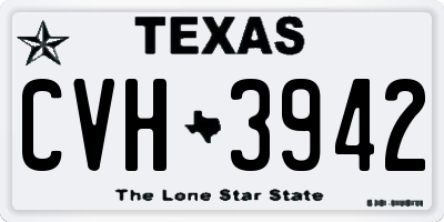 TX license plate CVH3942