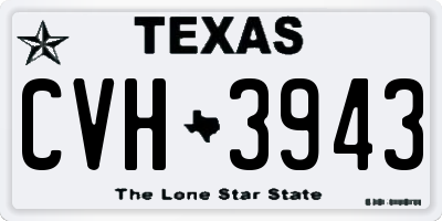 TX license plate CVH3943