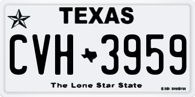 TX license plate CVH3959