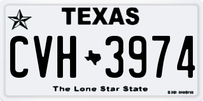 TX license plate CVH3974