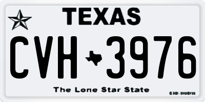 TX license plate CVH3976