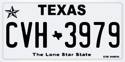 TX license plate CVH3979