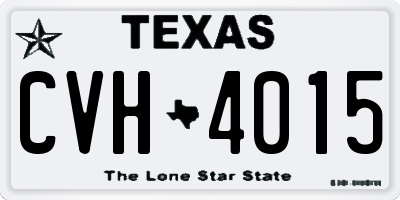 TX license plate CVH4015