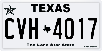TX license plate CVH4017