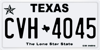 TX license plate CVH4045