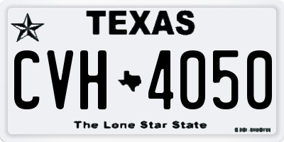 TX license plate CVH4050