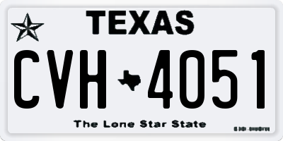 TX license plate CVH4051