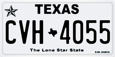 TX license plate CVH4055