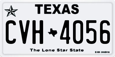TX license plate CVH4056