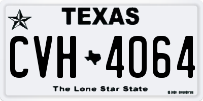 TX license plate CVH4064
