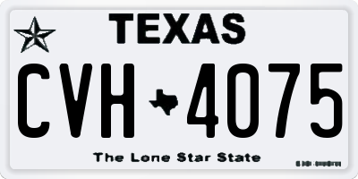 TX license plate CVH4075