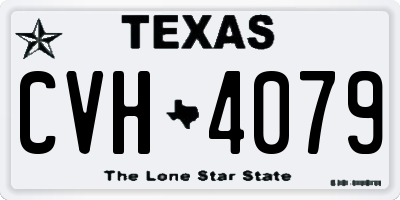 TX license plate CVH4079