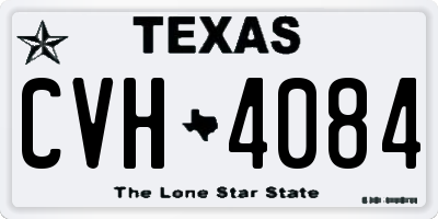 TX license plate CVH4084