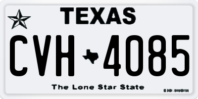 TX license plate CVH4085